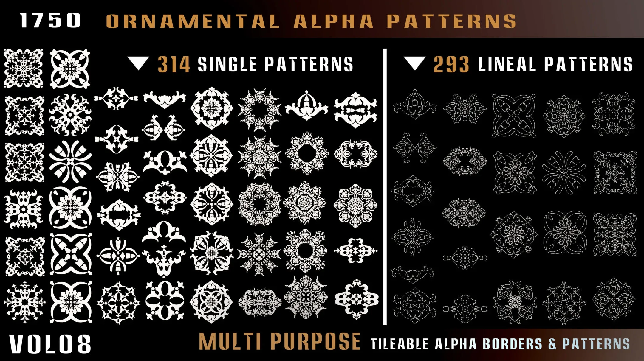 1750 ornamental alpha patterns - vol08