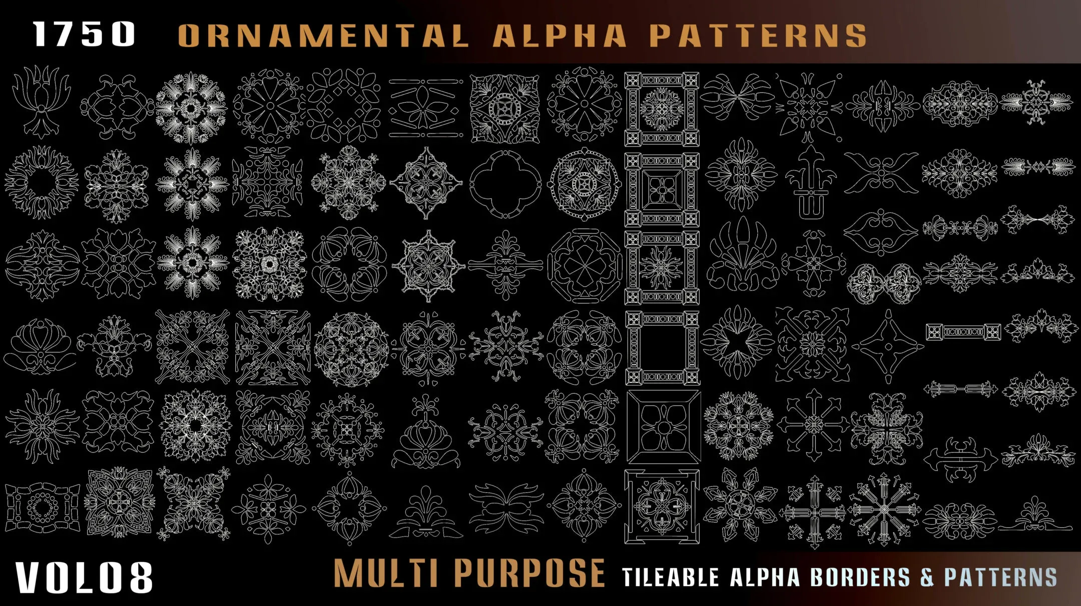 1750 ornamental alpha patterns - vol08