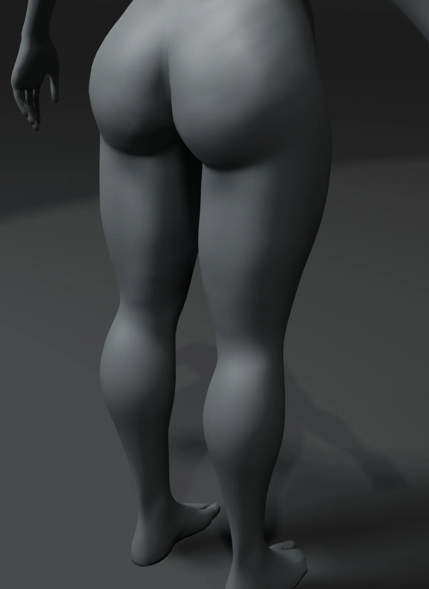 Strong Muscular Female Body Base Mesh Animated and Rigged 3D Model 20k Polygons