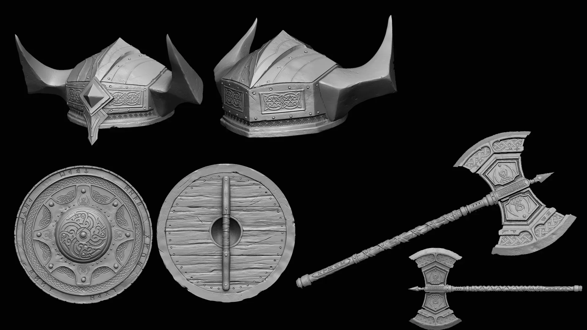 [HIGHPOLY] Medieval Viking + Weapons