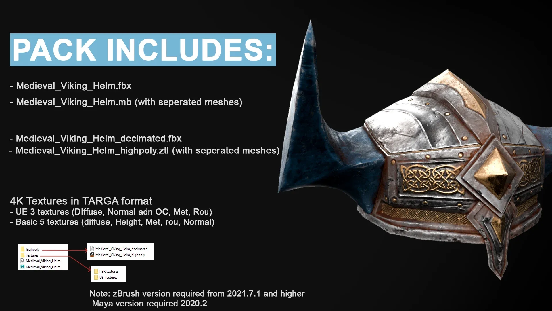 [GAMEAREADY ASSET] Medieval Viking Helm