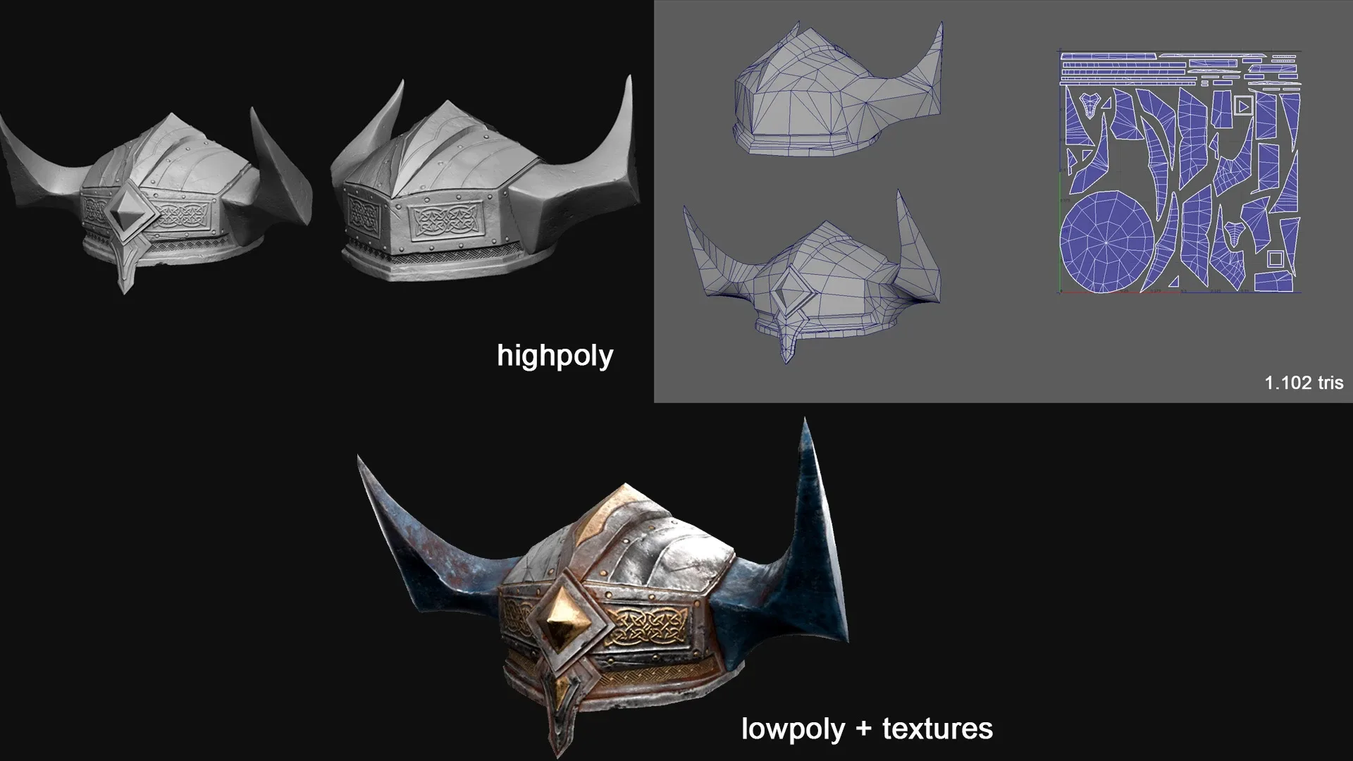 [GAMEREADY ASSET] Medieval Axe, Shield and Helm BUNDLE