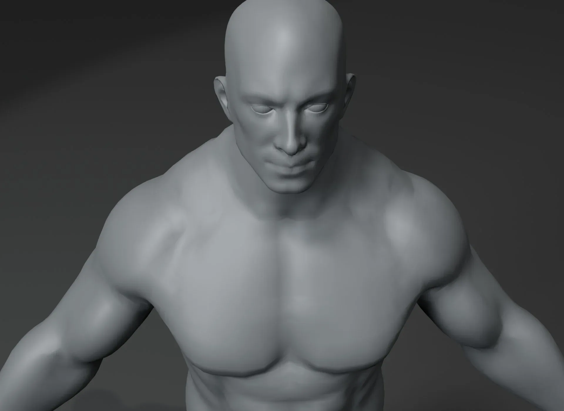 Strong Muscular Male and Female Body Base Mesh Animated and Rigged 3D Model 20k Polygons