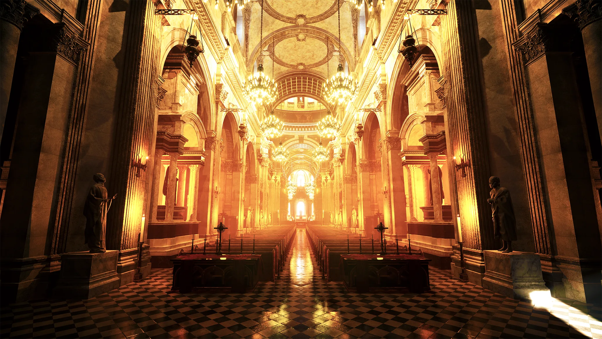 Saint Paul Cathedral Full 3D Scene, interior / exterior + Modular Kits