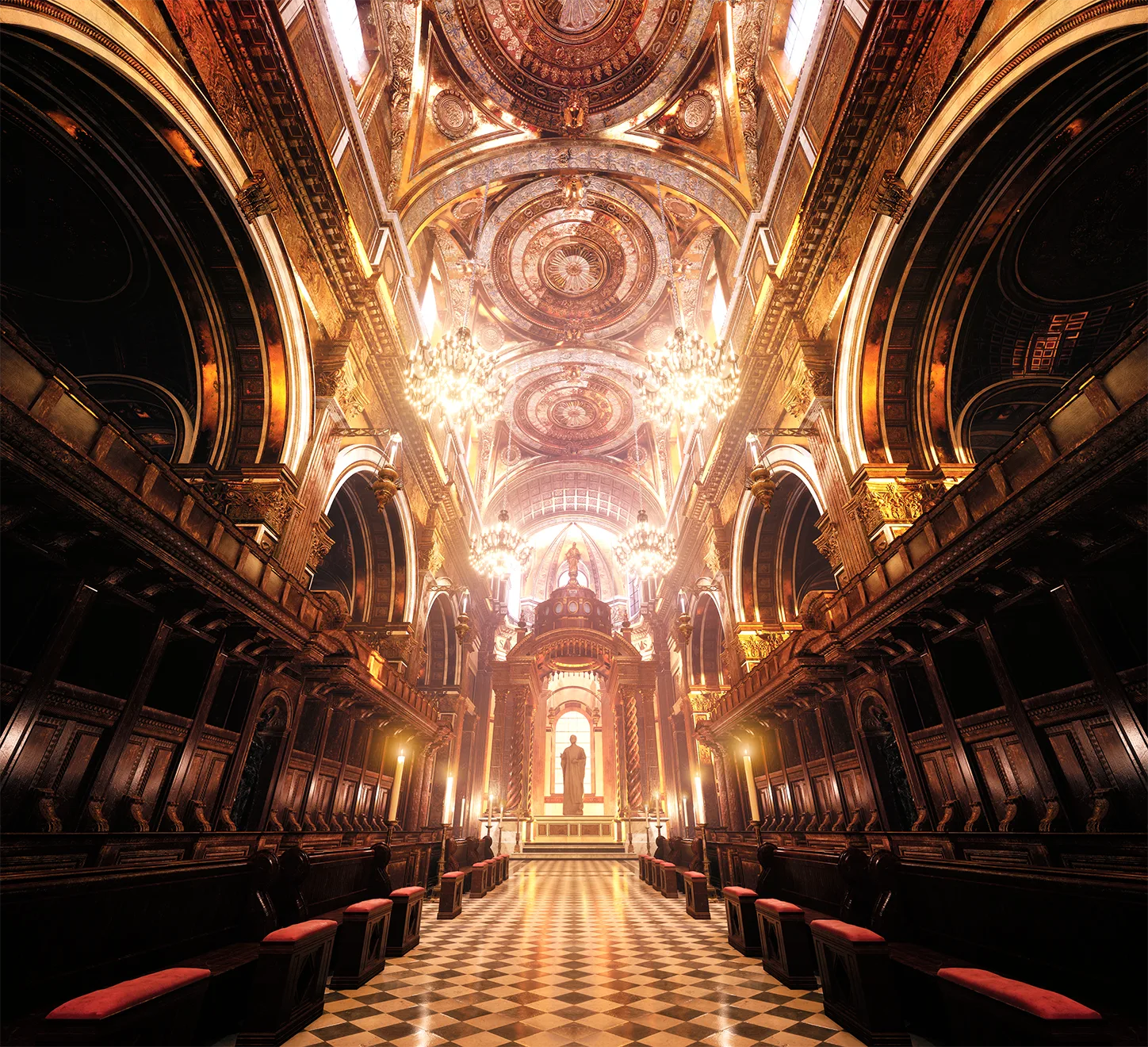 Saint Paul Cathedral Full 3D Scene, interior / exterior + Modular Kits