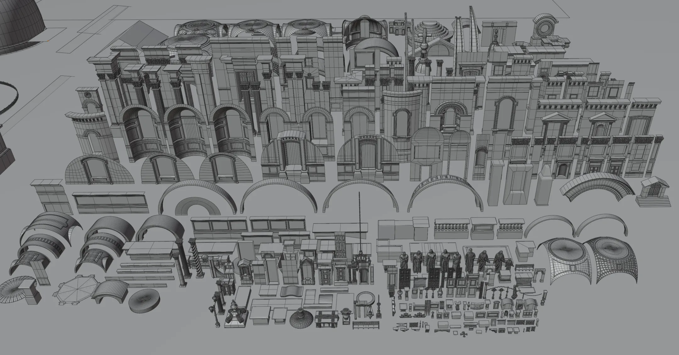 Saint Paul Cathedral Full 3D Scene, interior / exterior + Modular Kits