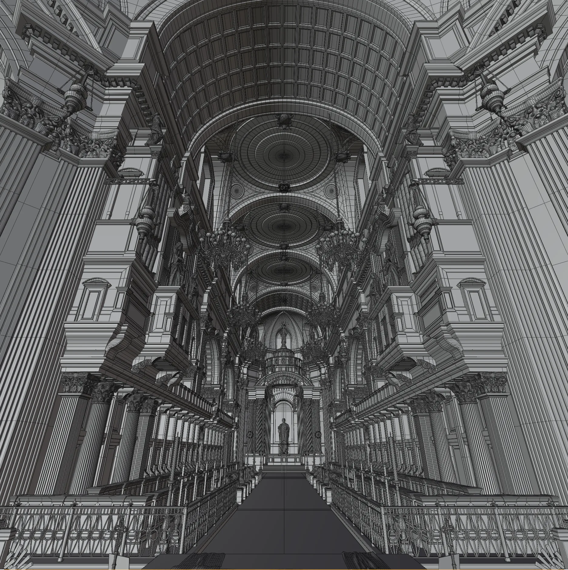 Saint Paul Cathedral Full 3D Scene, interior / exterior + Modular Kits