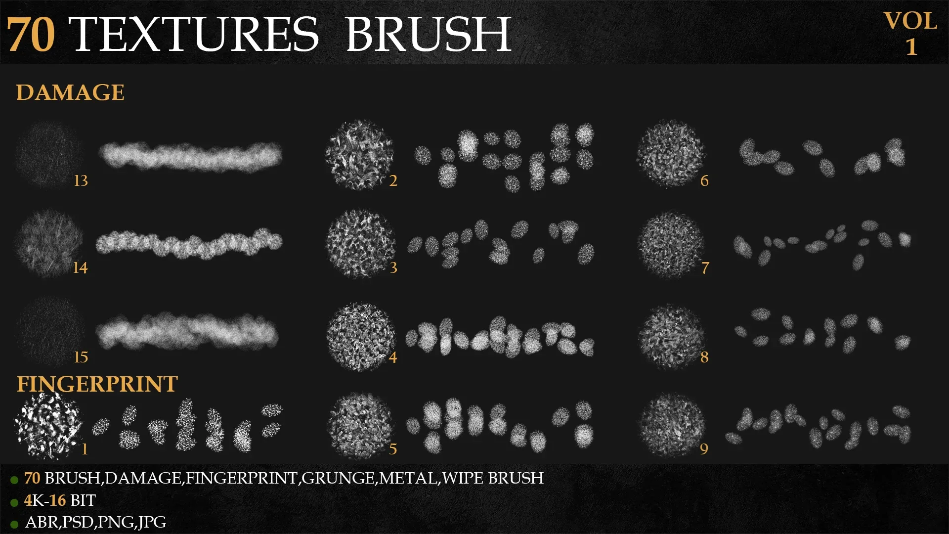 70 TEXTURES BRUSH-VOL 1