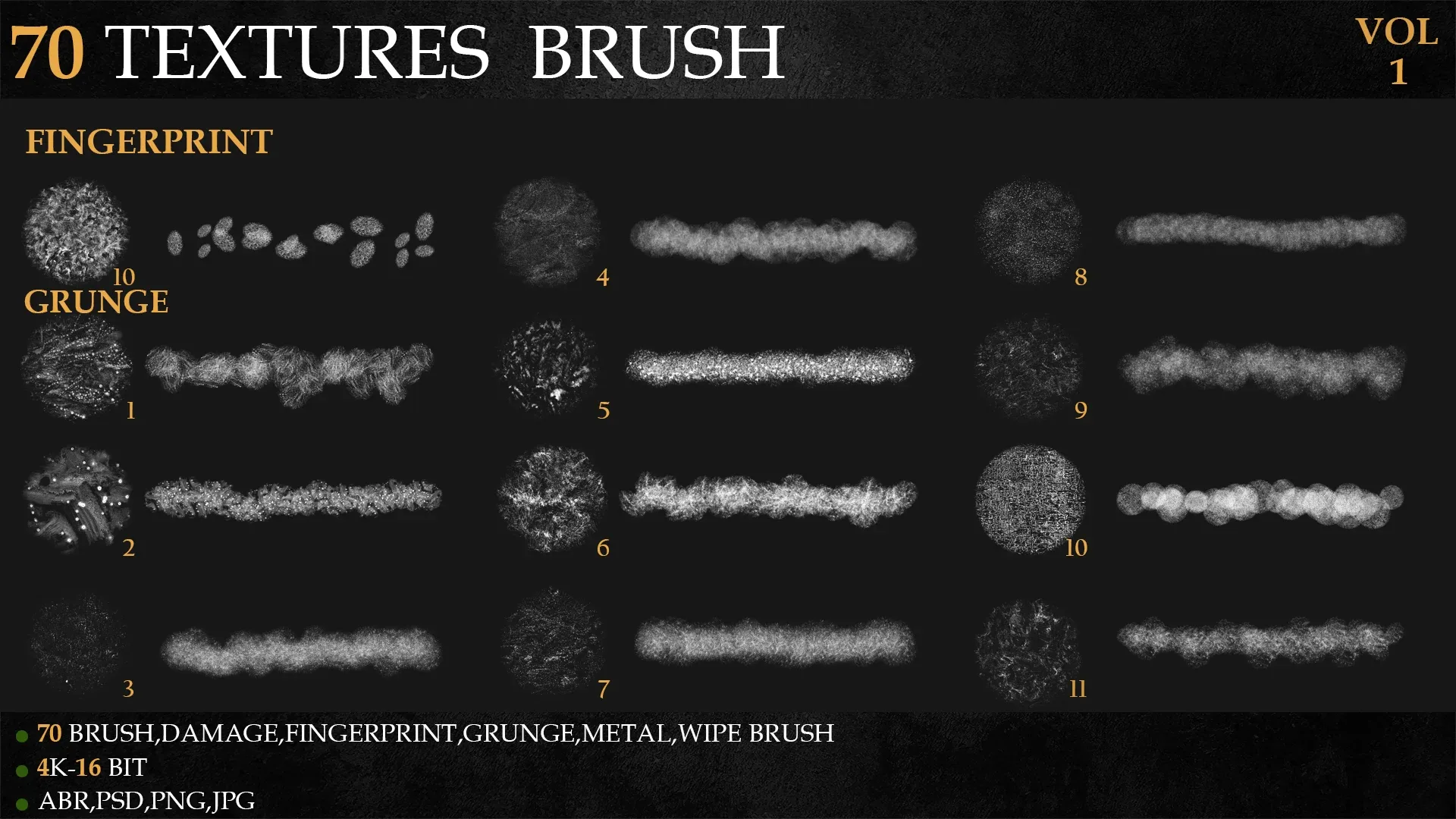 70 TEXTURES BRUSH-VOL 1