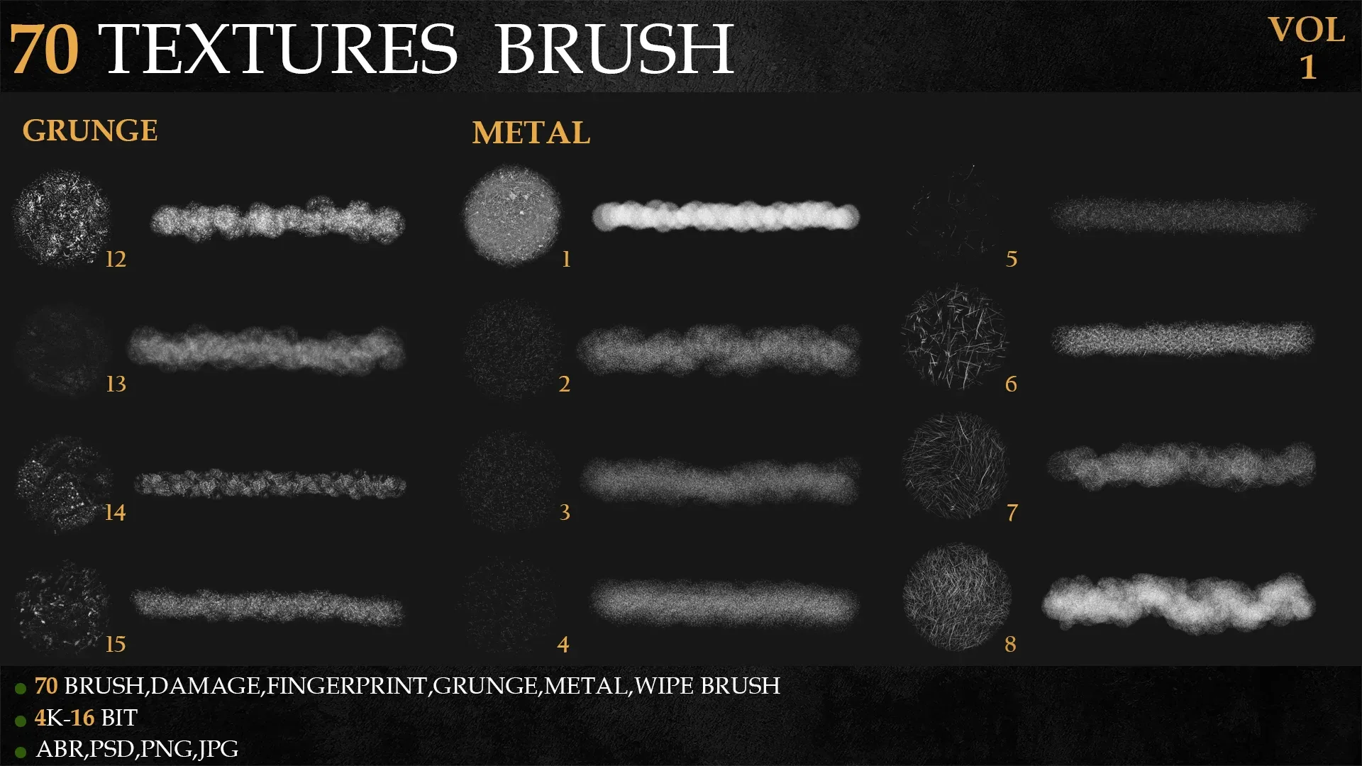 70 TEXTURES BRUSH-VOL 1