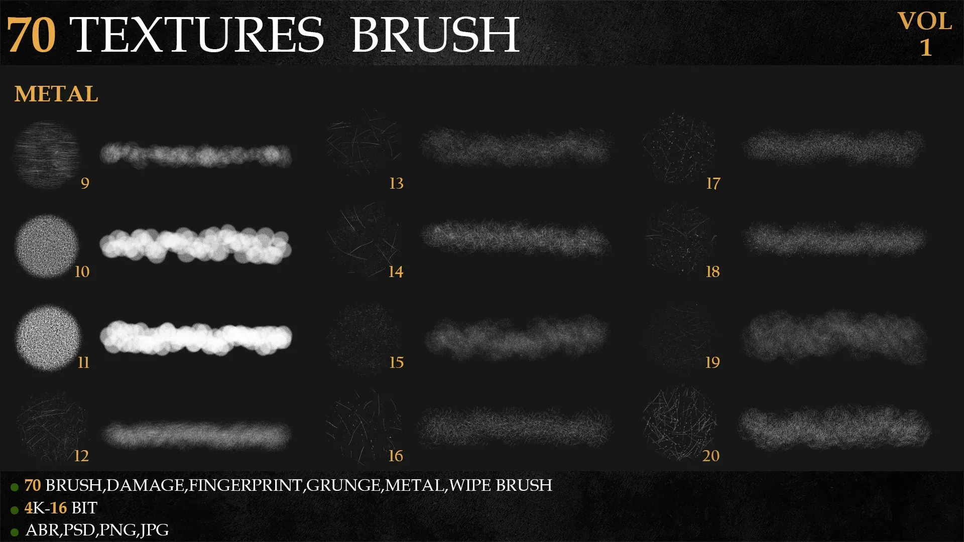 70 TEXTURES BRUSH-VOL 1