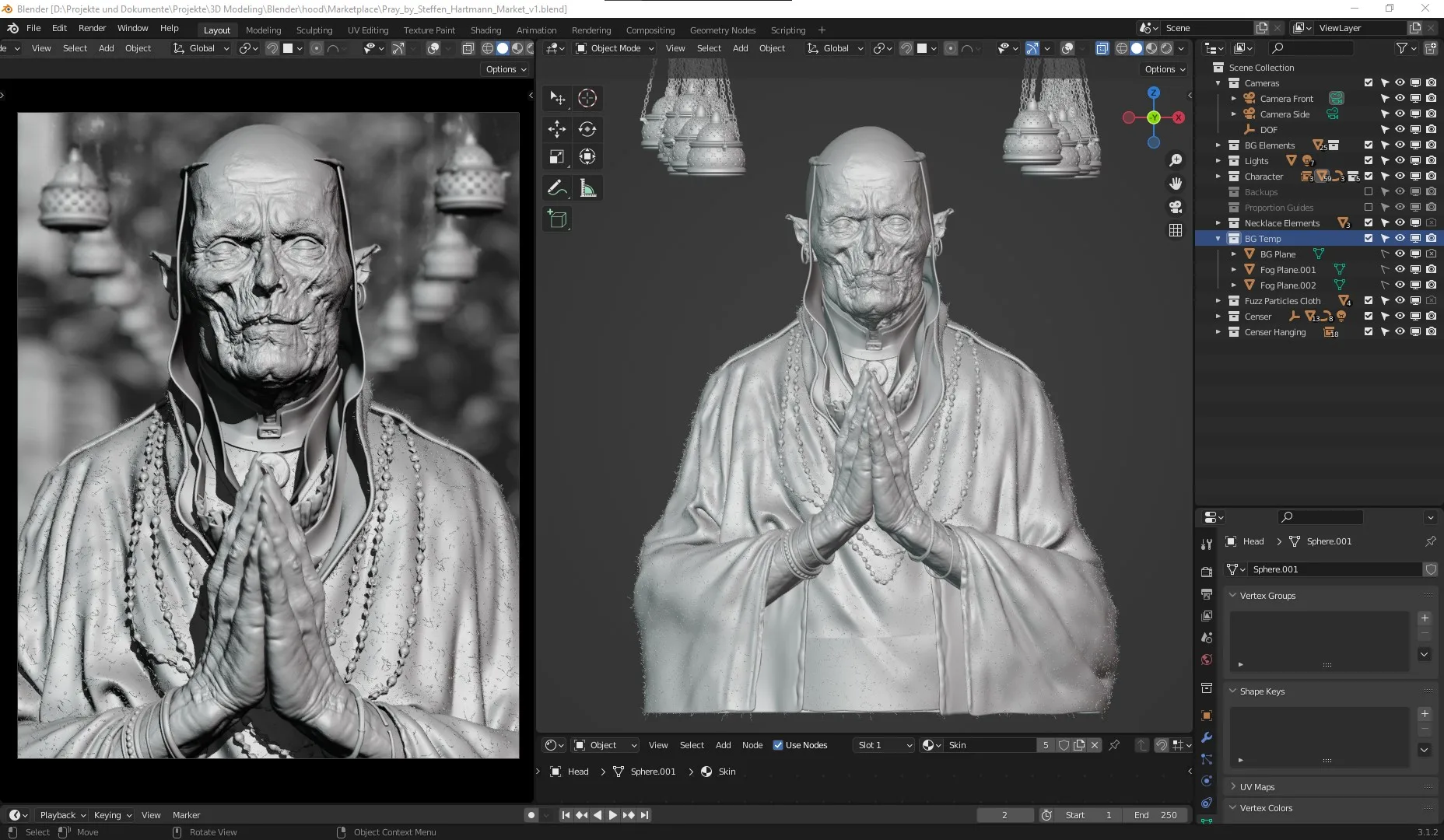 Pray Character Illustration Source Files