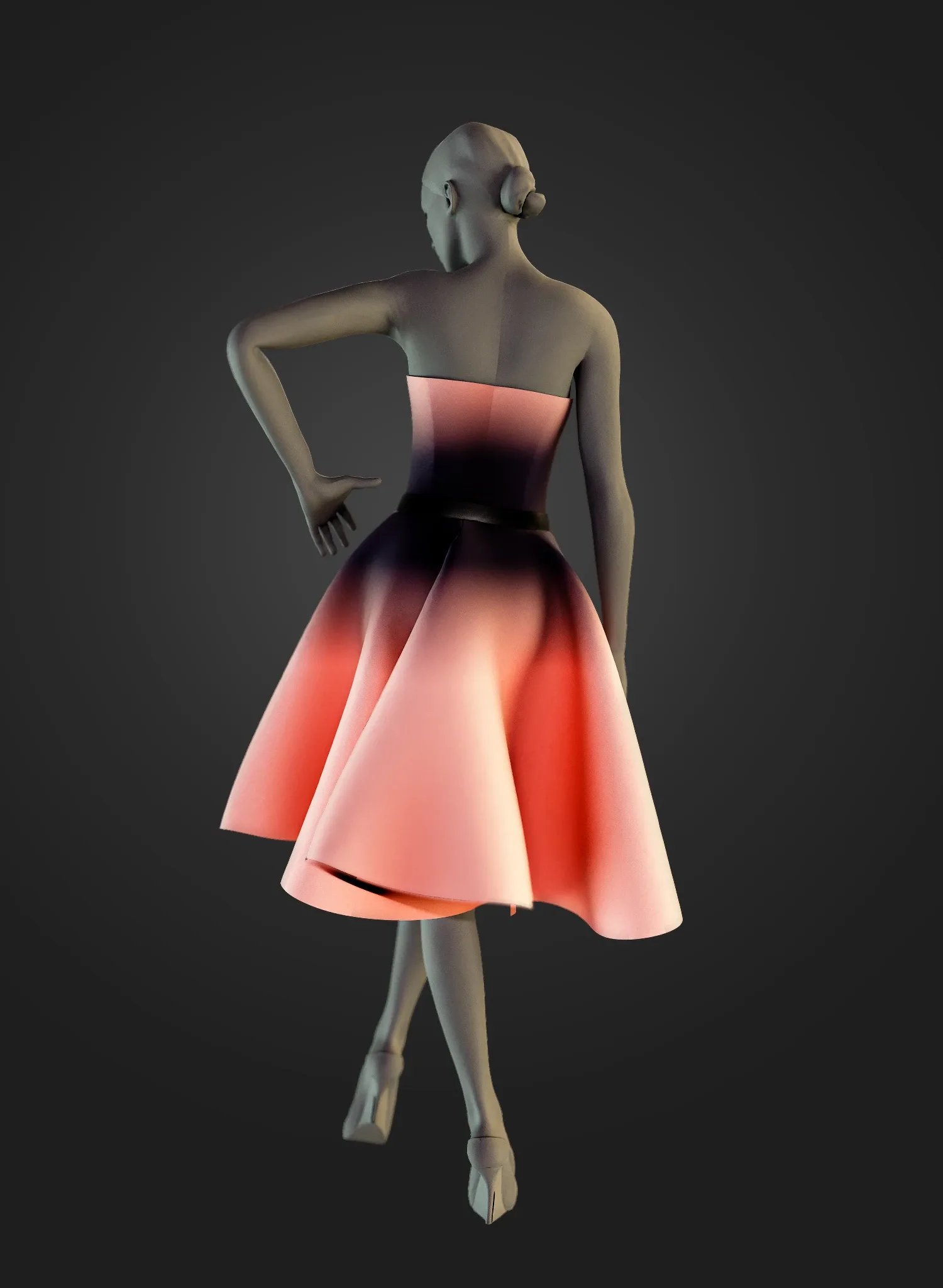 CUTE DRESS Marvelous Designer, Projects Files: Zprj , OBJ , FBX , Highpoly , Lowpoly