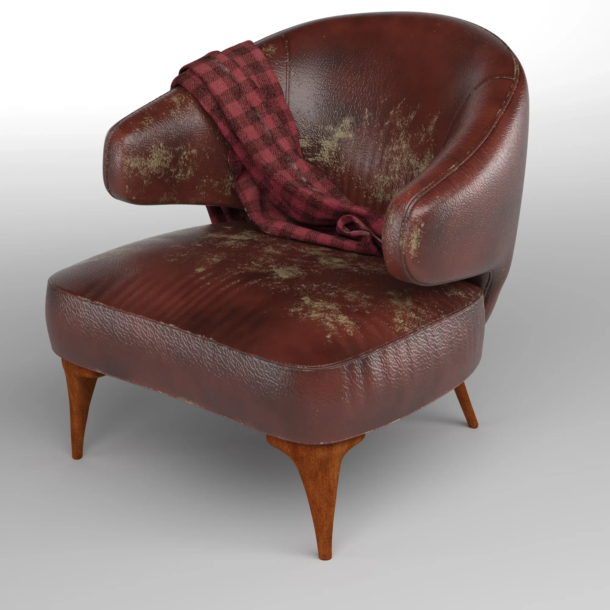 Old leather armchair