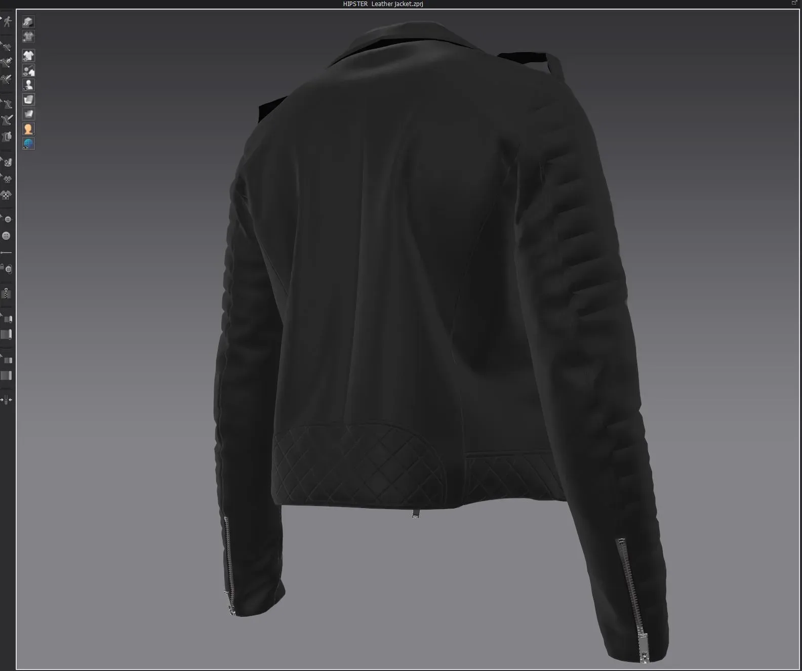 HIPSTER Leather jacket, marvelous designer,clo3d
