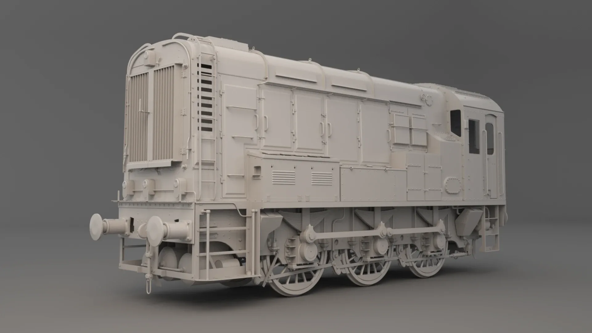 Shunter Locomotive Train 3D model