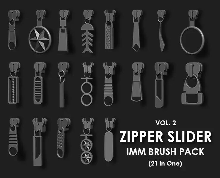 ZIPPER SLIDER MEGA PACK (4 IN ONE - 78 BRUSHES)