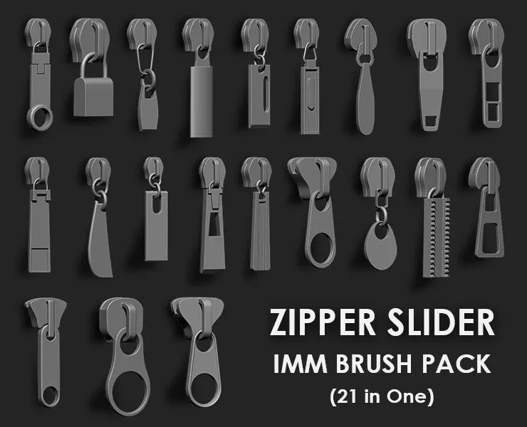 ZIPPER SLIDER MEGA PACK (4 IN ONE - 78 BRUSHES)