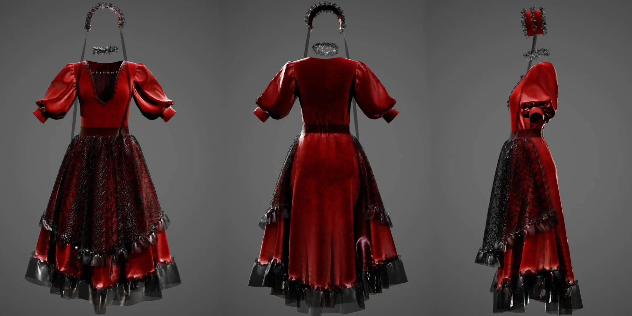 vintage classic Dress-vol.04 (Game Ready)