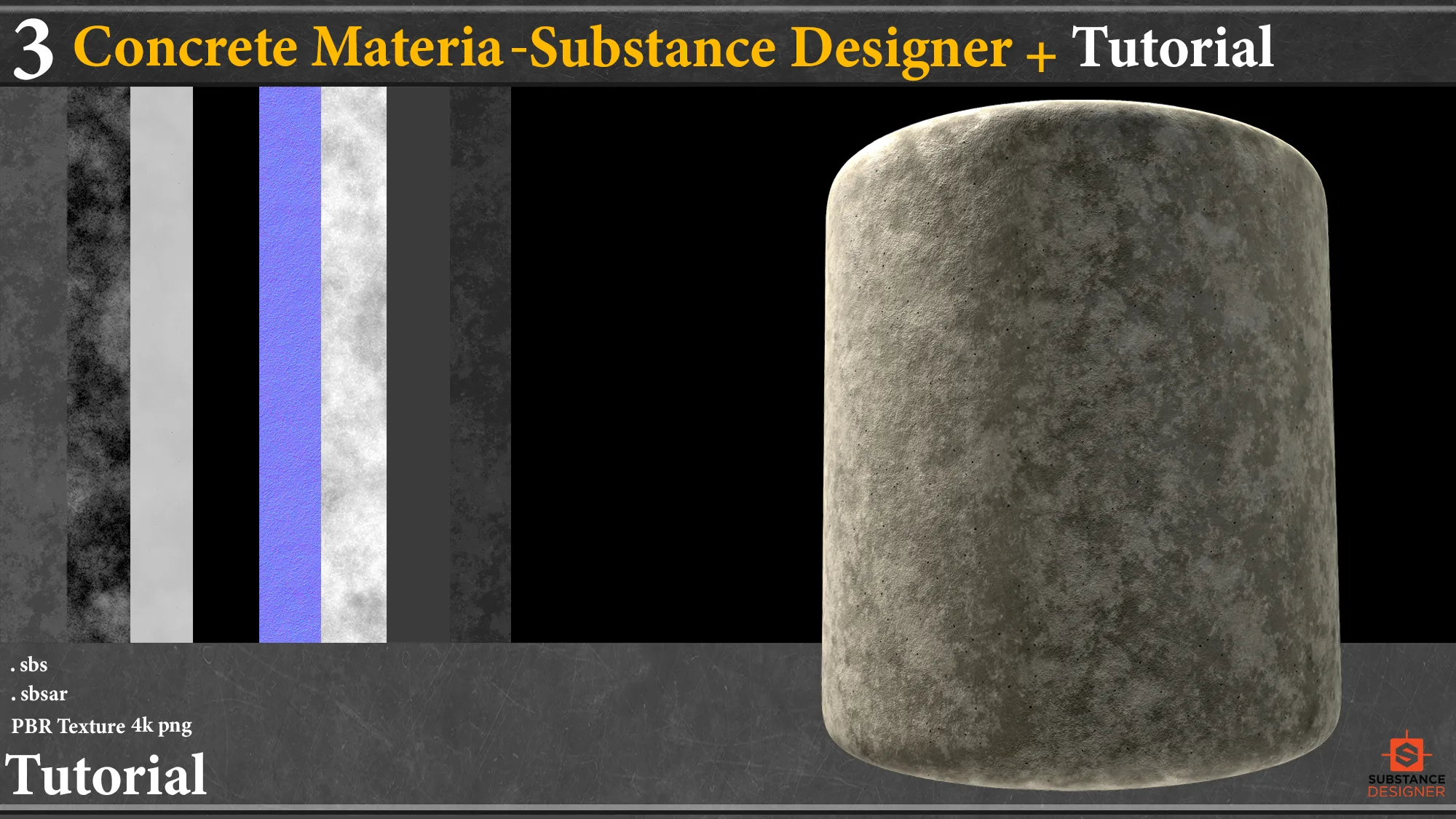 3 Concrete Material - Substance Designer+ Toturial