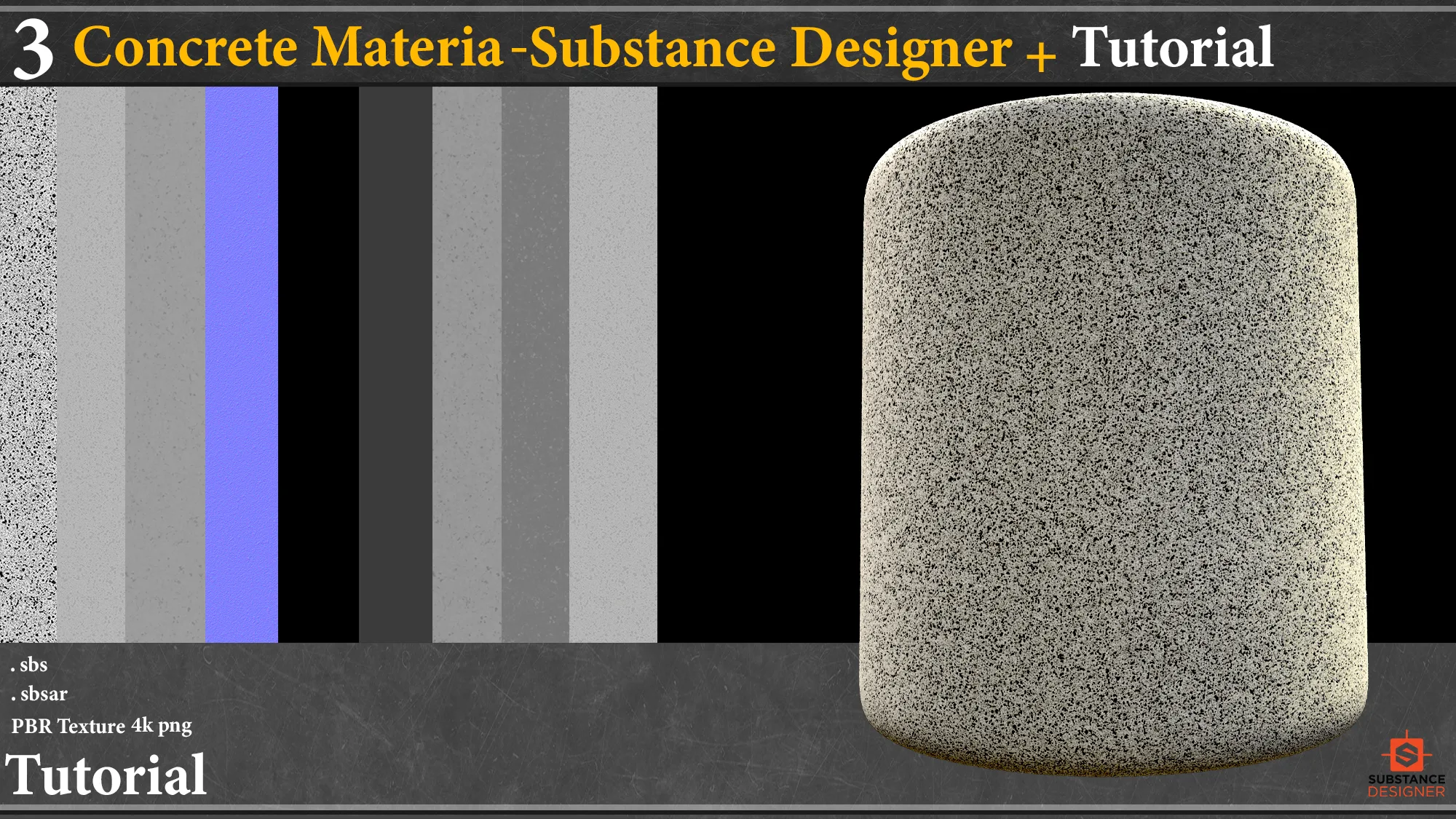 3 Concrete Material - Substance Designer+ Toturial