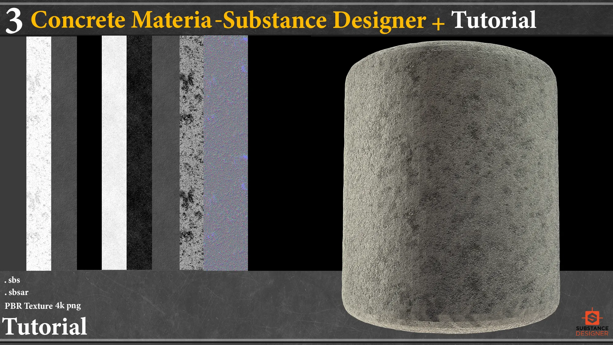 3 Concrete Material - Substance Designer+ Toturial