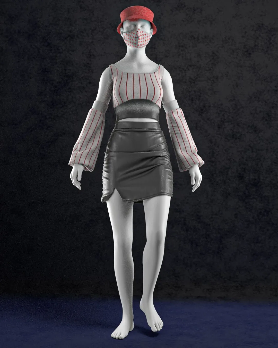Skirt No.3 (Marvelous Designer & Clo3d & FBX & OBJ & Texture)