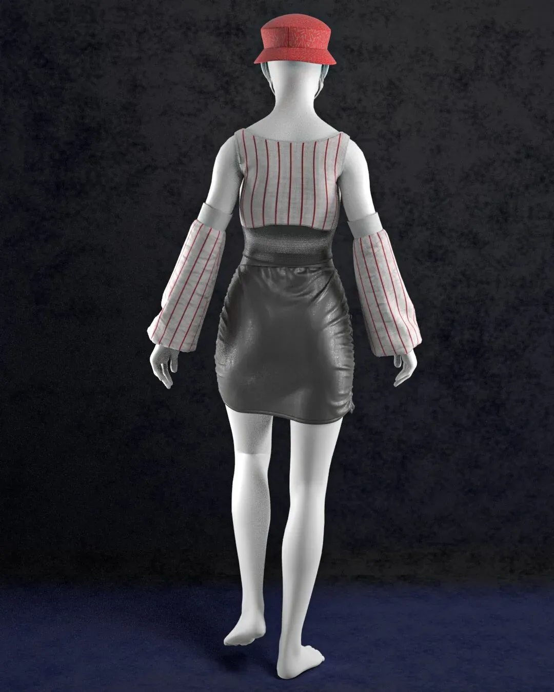 Skirt No.3 (Marvelous Designer & Clo3d & FBX & OBJ & Texture)