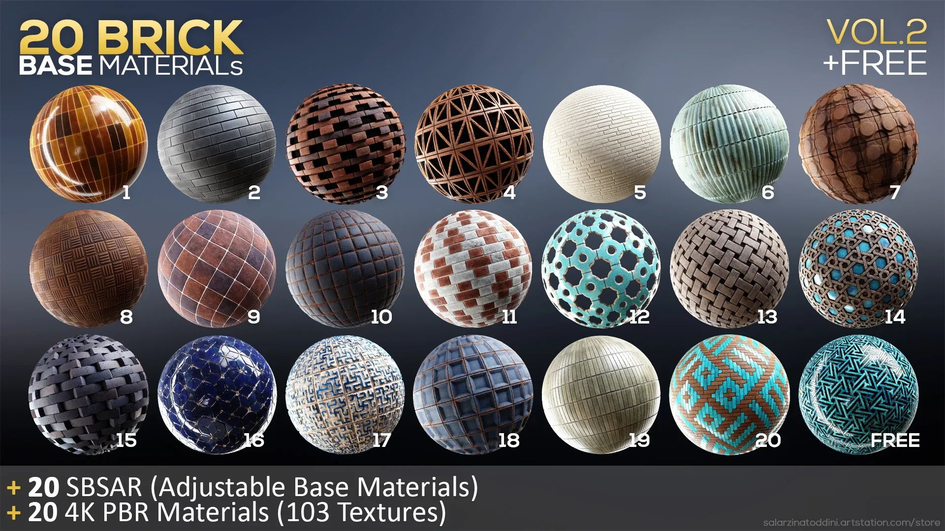 20 Brick Base Materials vol.2