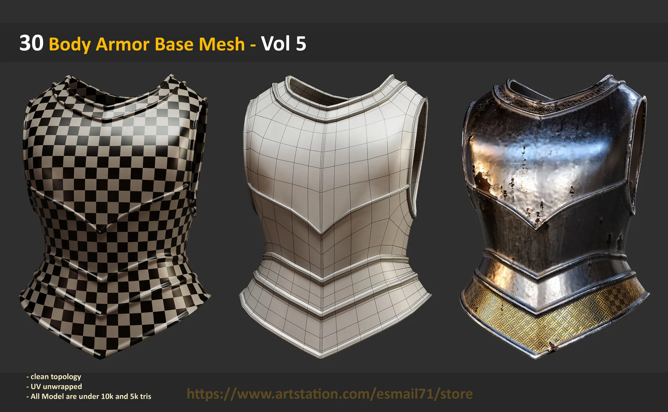 30 Body Armor Base Mesh - Vol 5