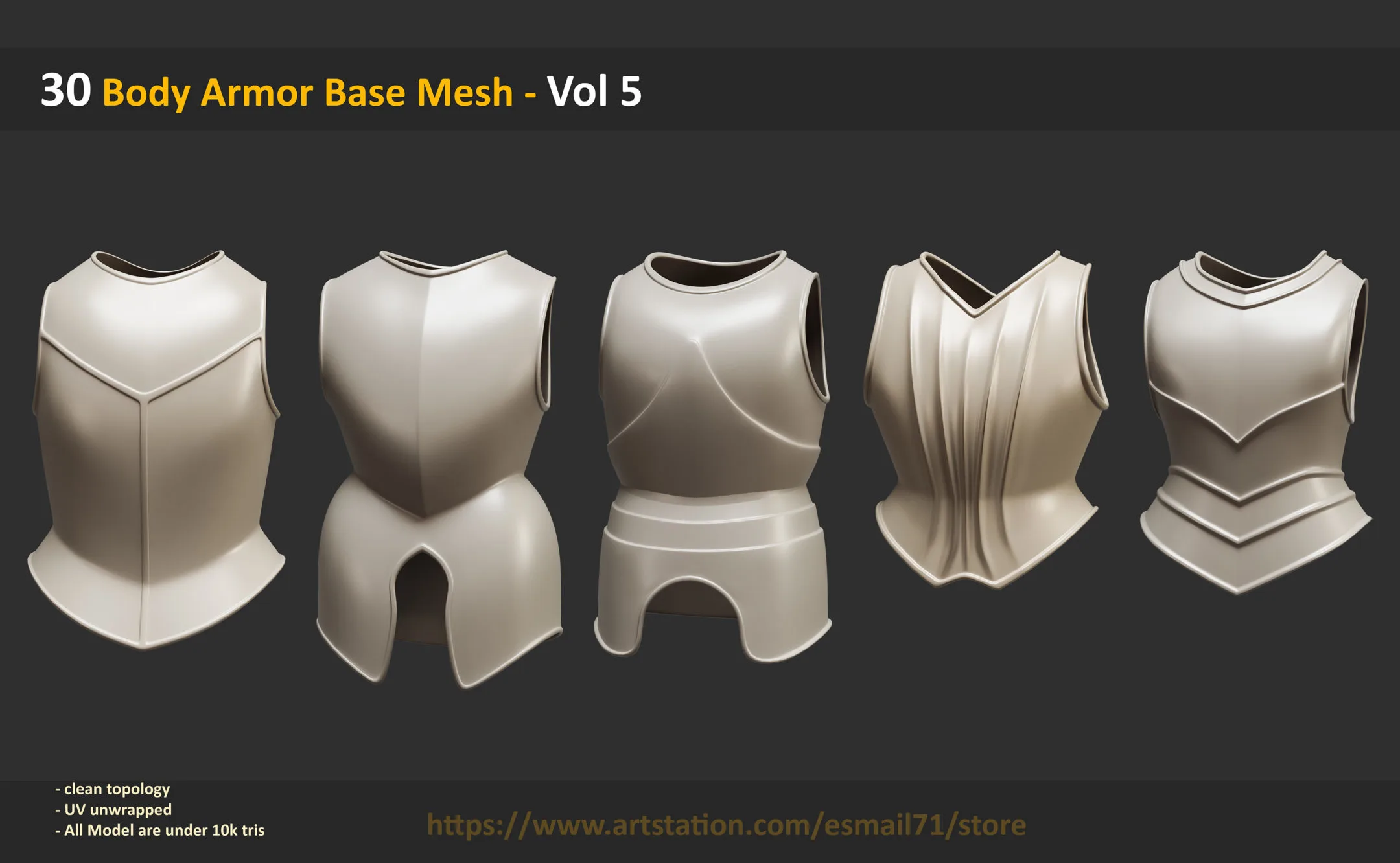 30 Body Armor Base Mesh - Vol 5