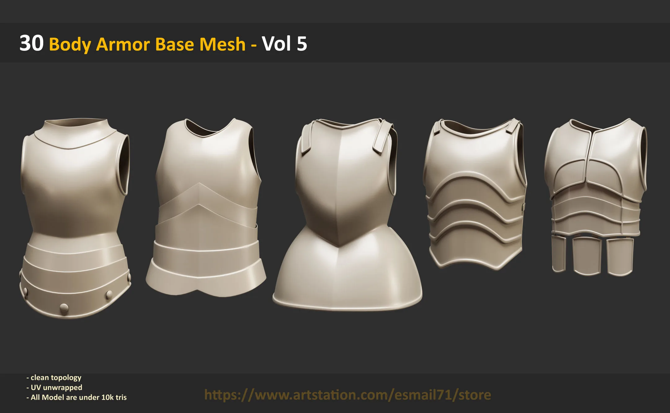 30 Body Armor Base Mesh - Vol 5