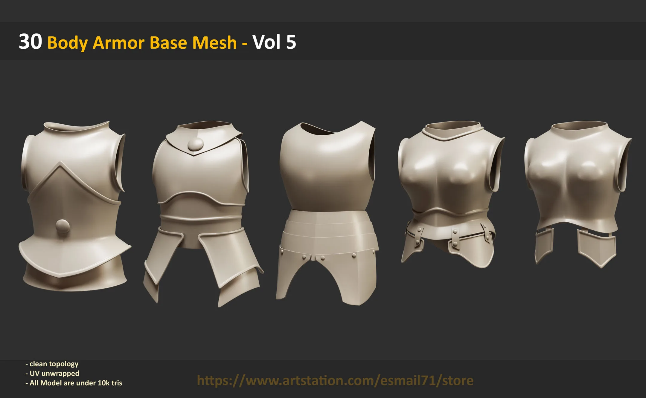 30 Body Armor Base Mesh - Vol 5