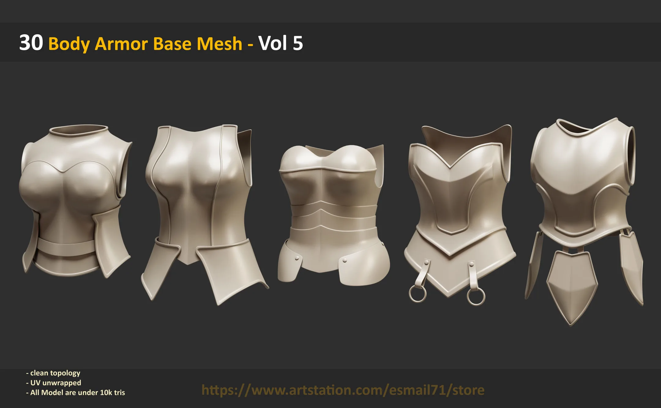 30 Body Armor Base Mesh - Vol 5