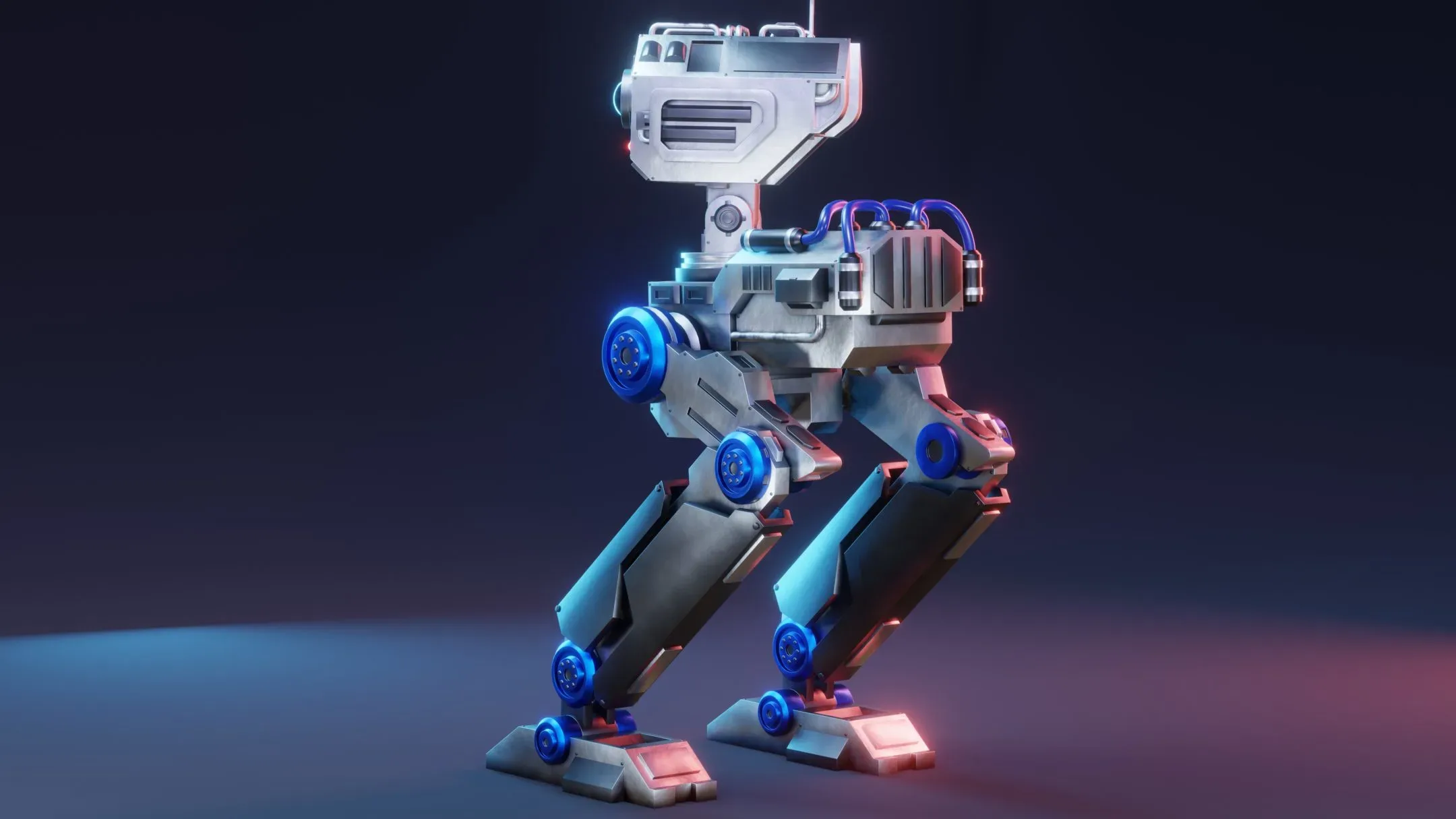 Sci-Fi Mech Robot - Rigged (Blender Eevee)