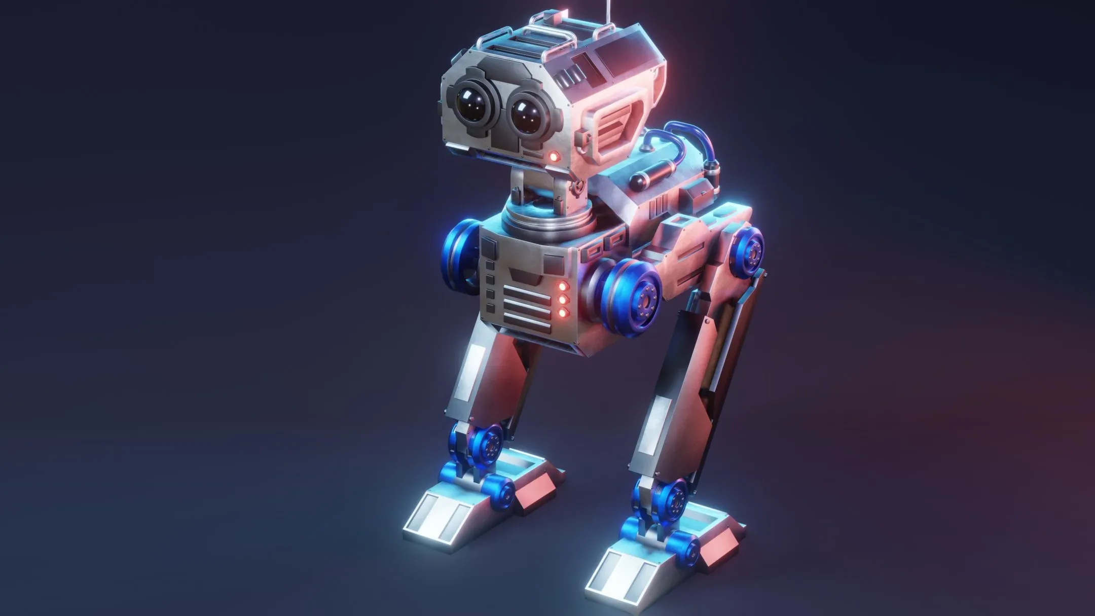 Sci-Fi Mech Robot - Rigged (Blender Eevee)