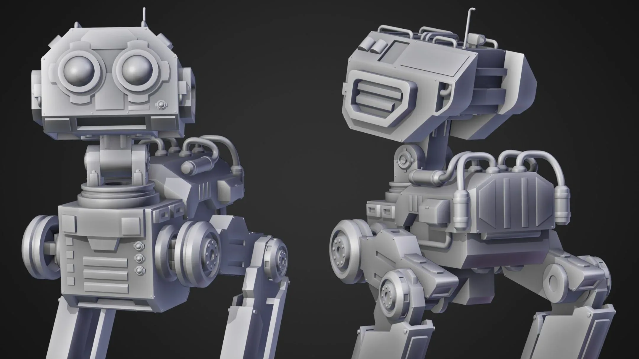 Sci-Fi Mech Robot - Rigged (Blender Eevee)