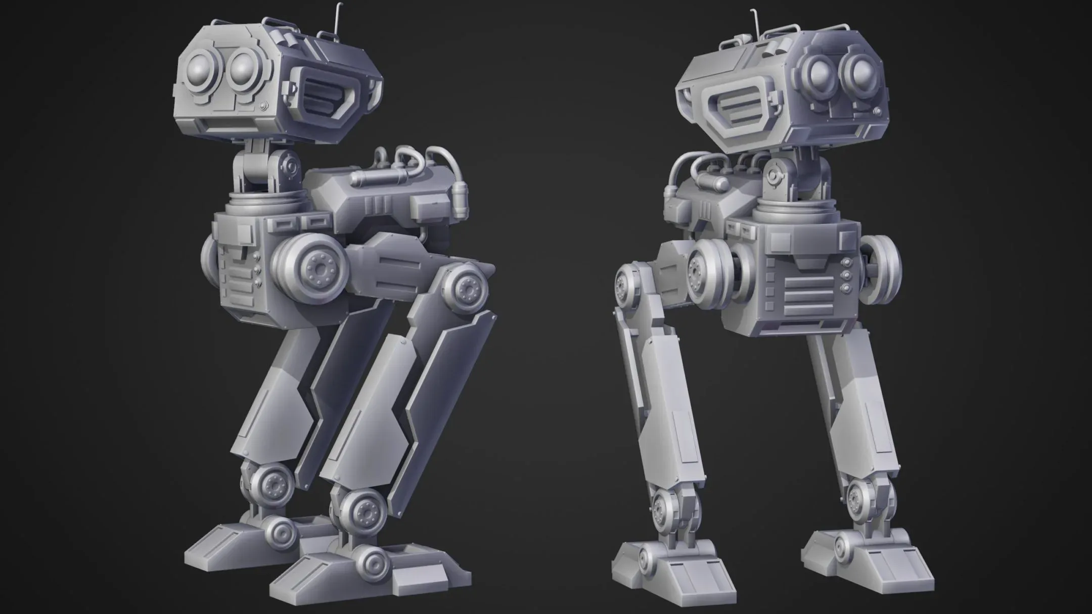 Sci-Fi Mech Robot - Rigged (Blender Eevee)