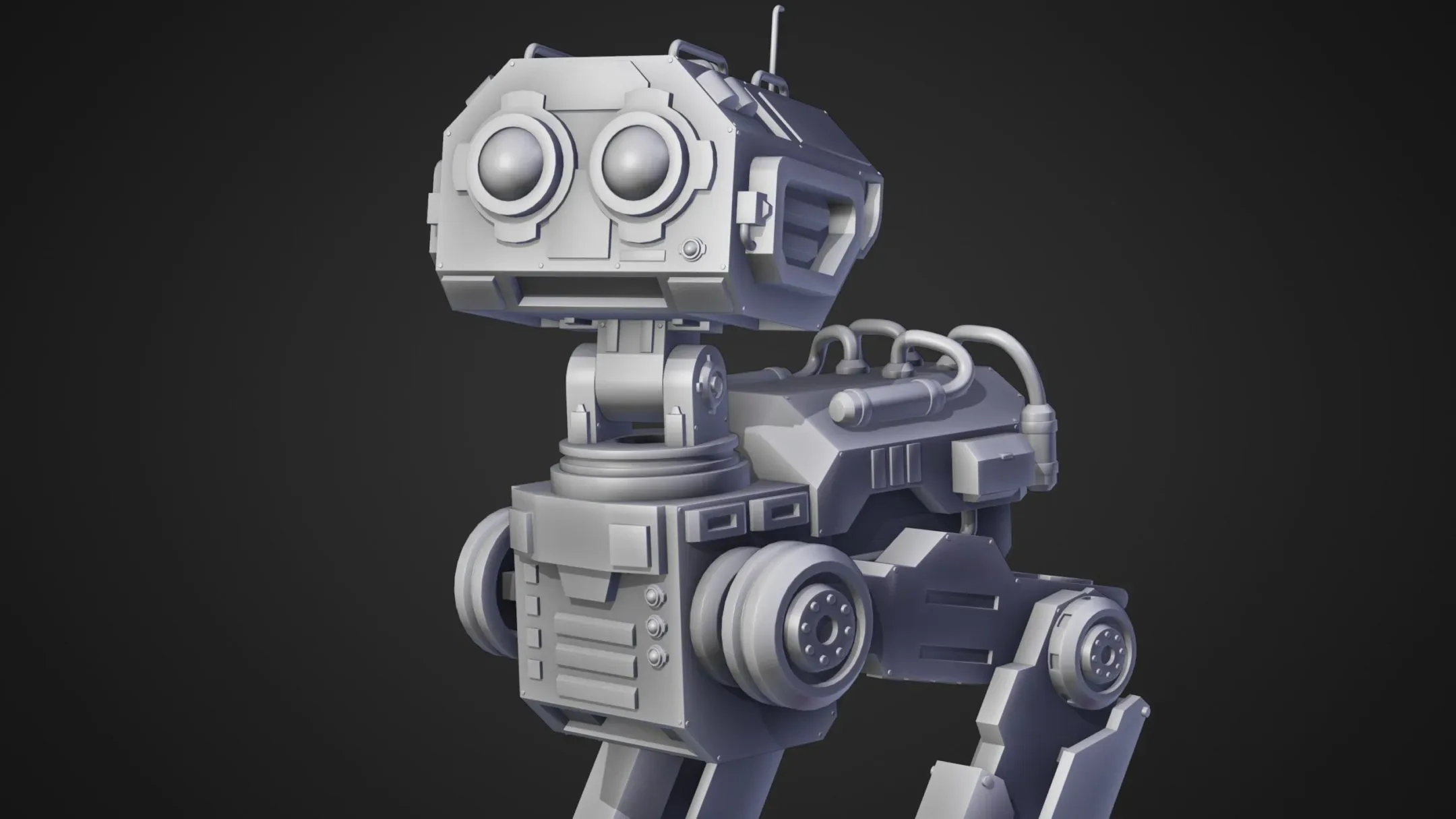 Sci-Fi Mech Robot - Rigged (Blender Eevee)