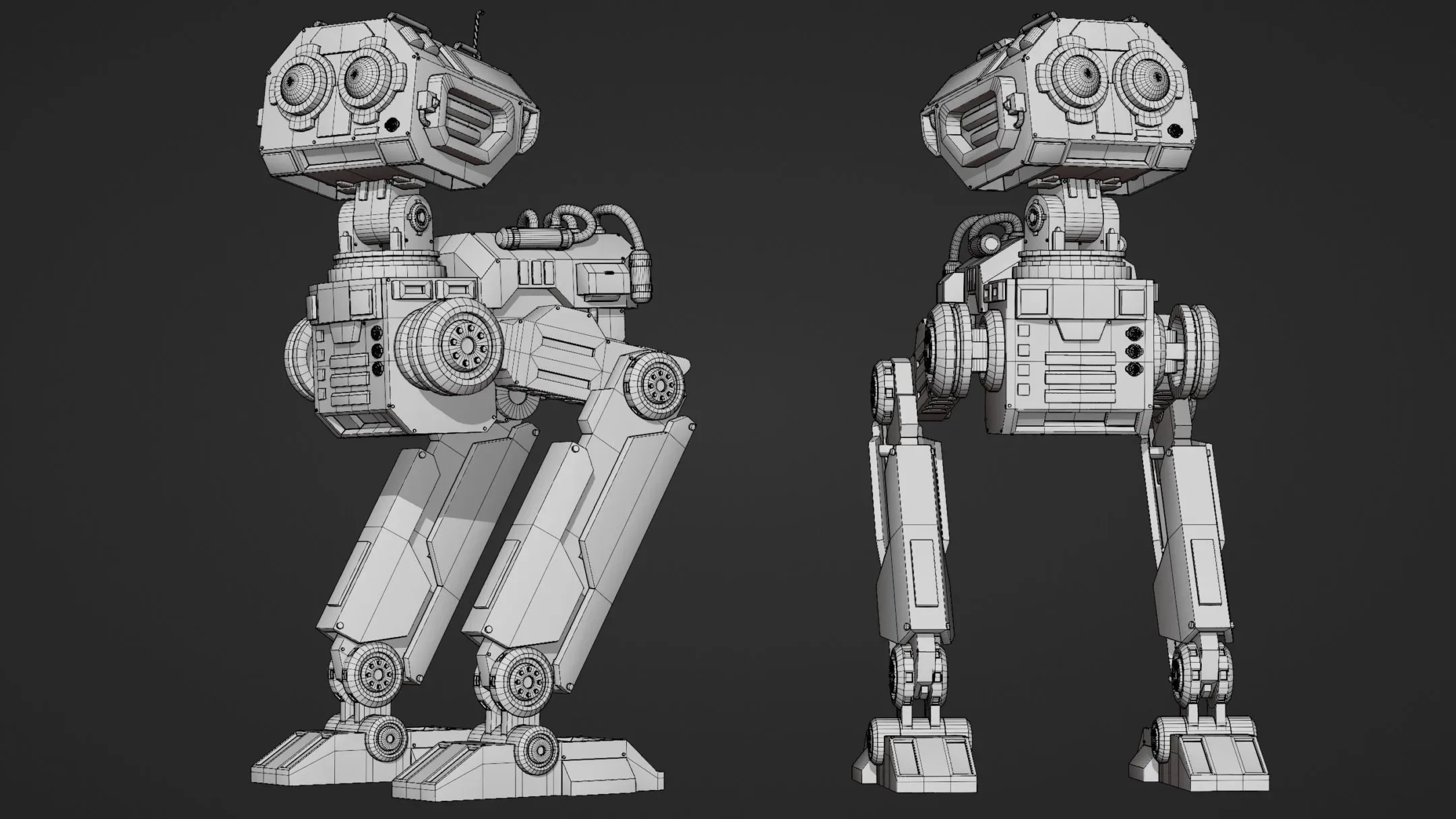 Sci-Fi Mech Robot - Rigged (Blender Eevee)