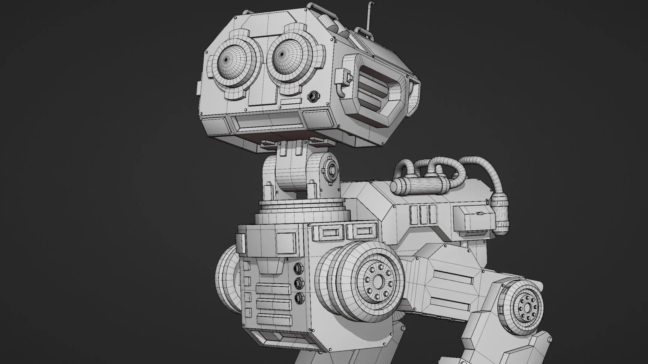 Sci-Fi Mech Robot - Rigged (Blender Eevee)