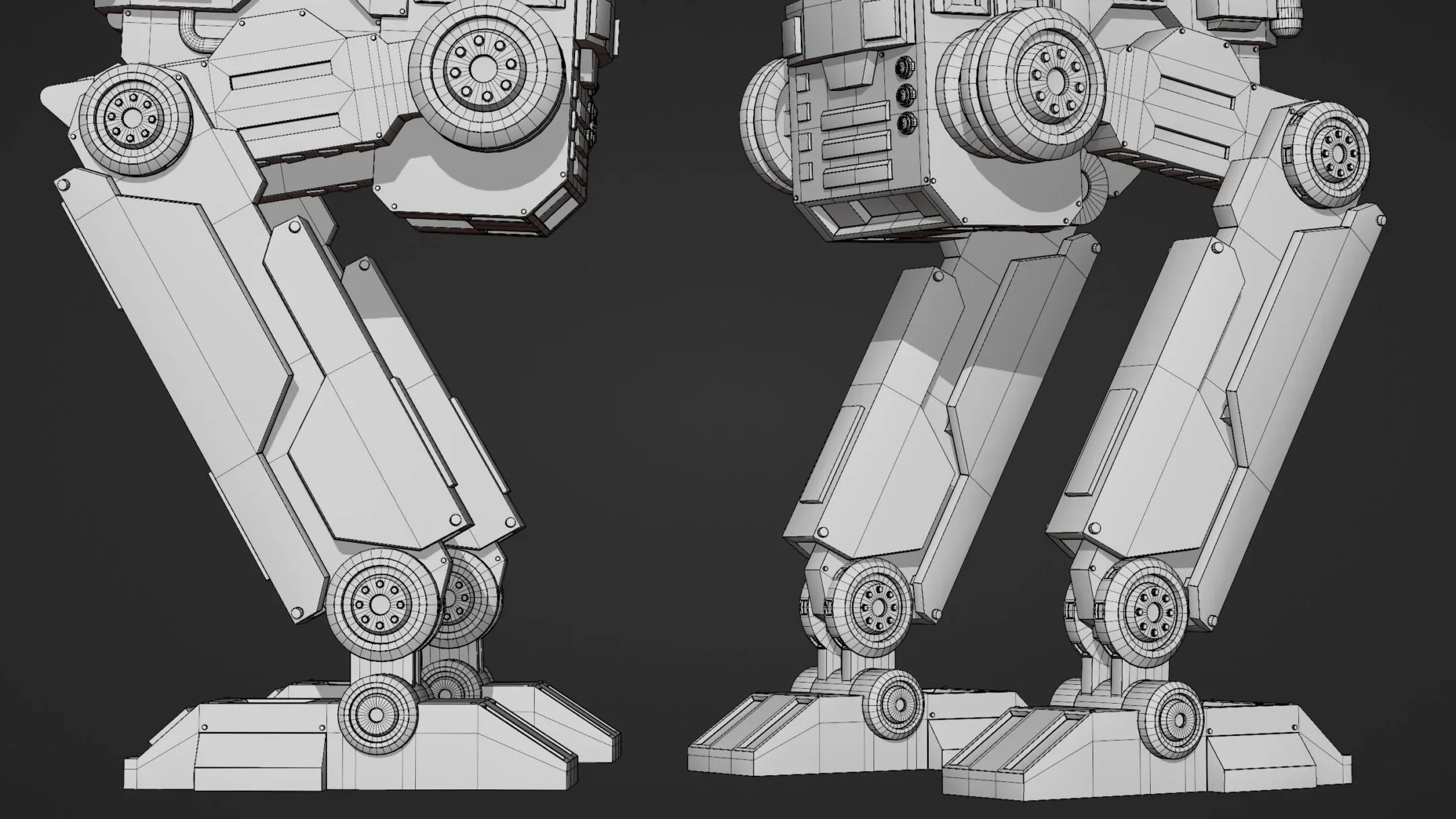 Sci-Fi Mech Robot - Rigged (Blender Eevee)