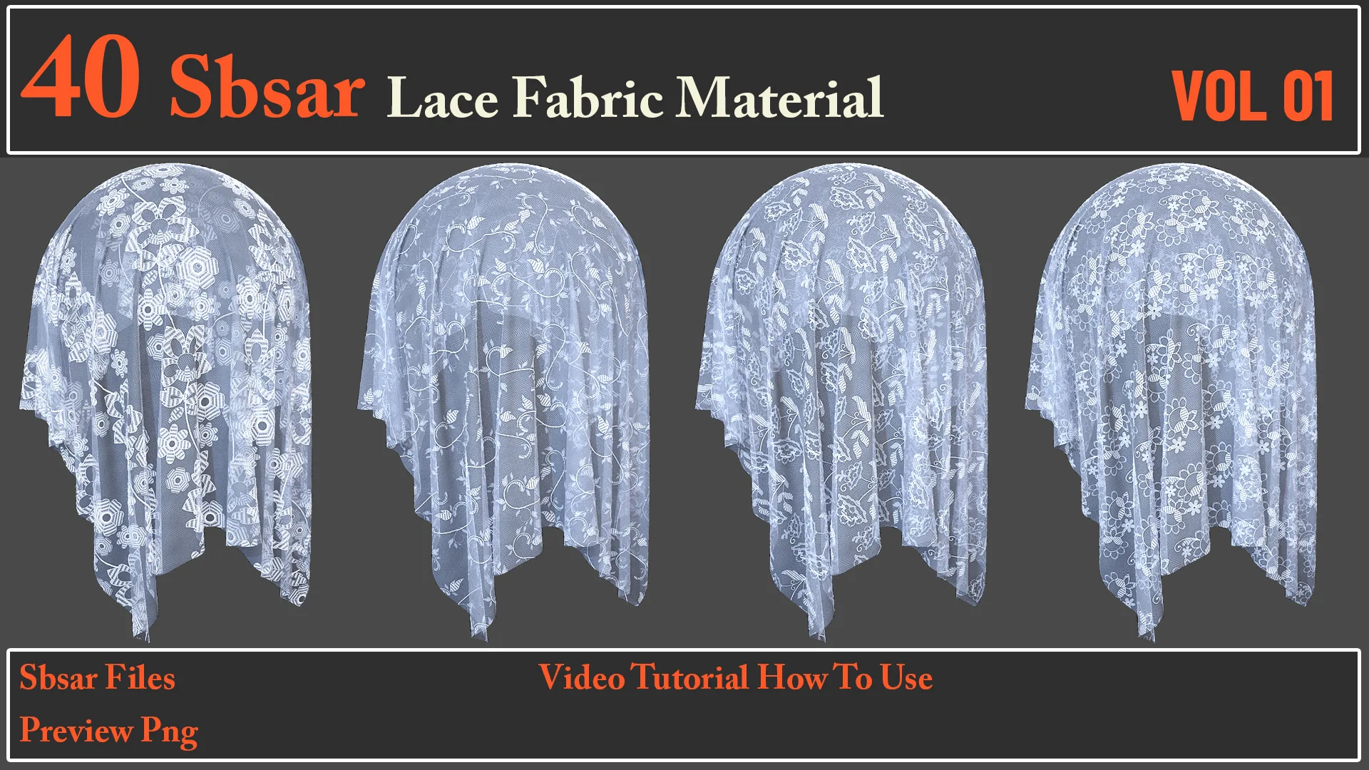 40 SBSAR Lace Fabric Materials