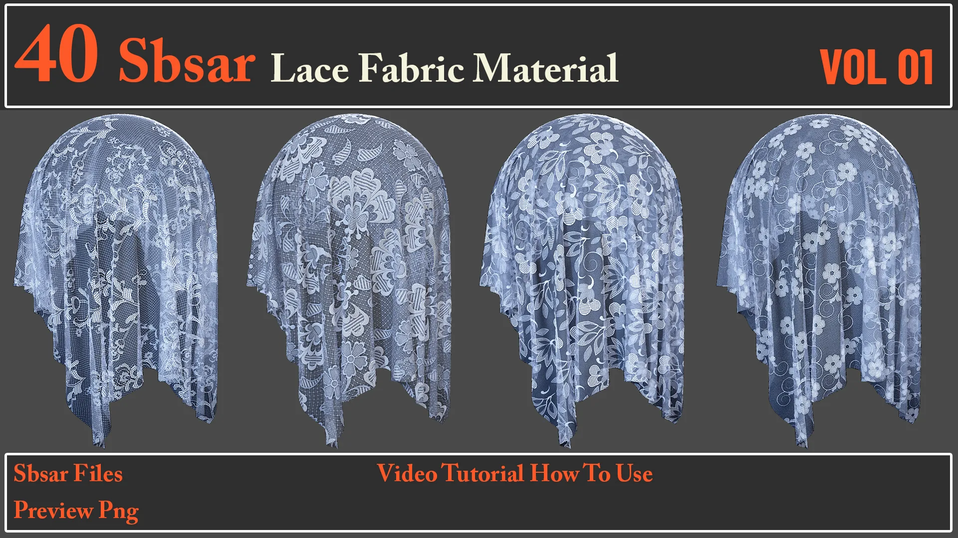 40 SBSAR Lace Fabric Materials