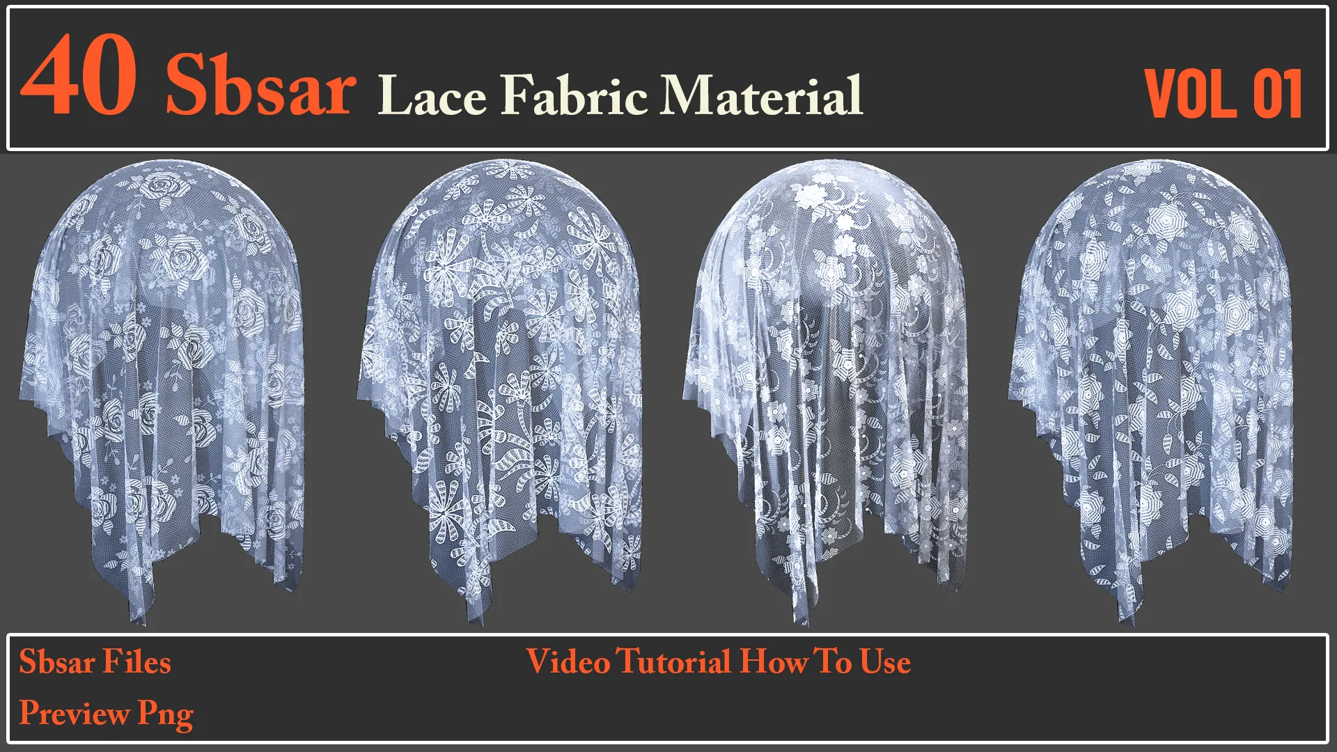 40 SBSAR Lace Fabric Materials