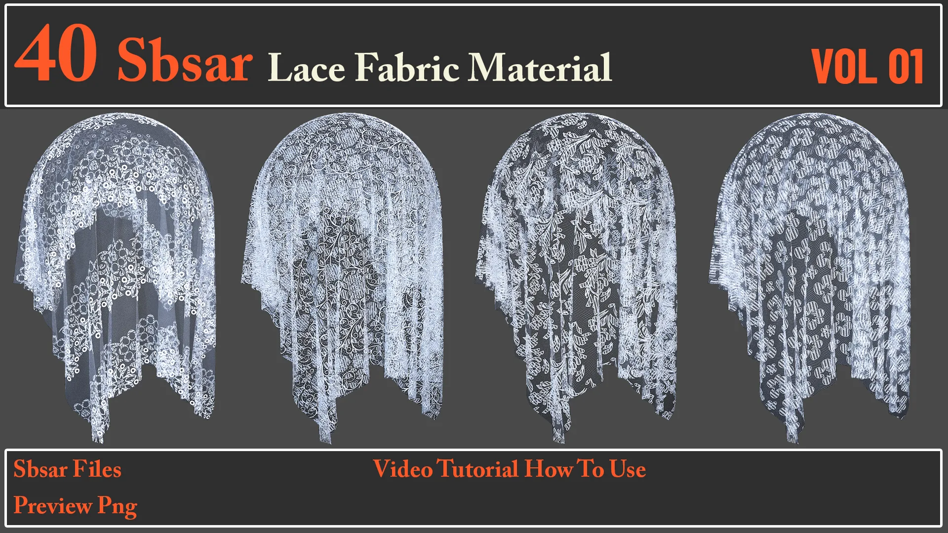 40 SBSAR Lace Fabric Materials