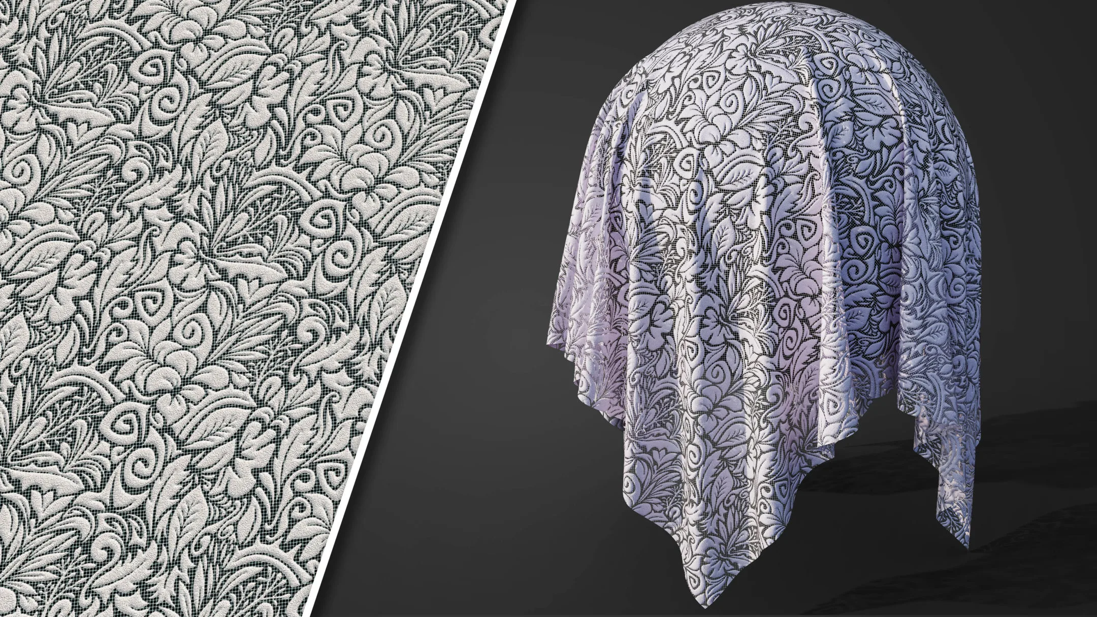 50 Lace Fabric Texture + Sbsar + VideoTutorial Vol03