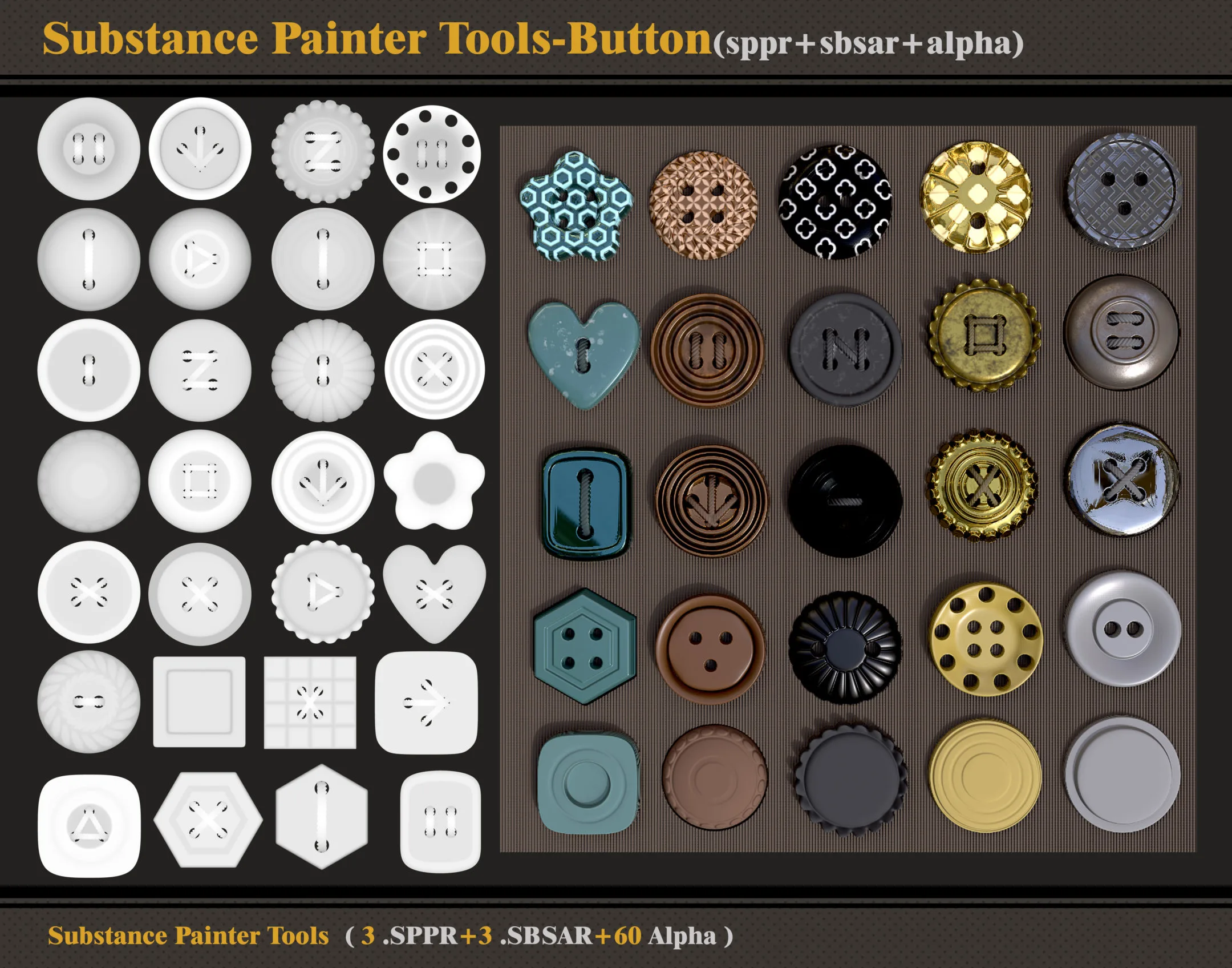 Substance Painter Tools-Button (SBSAR-SPPR-Alpha)