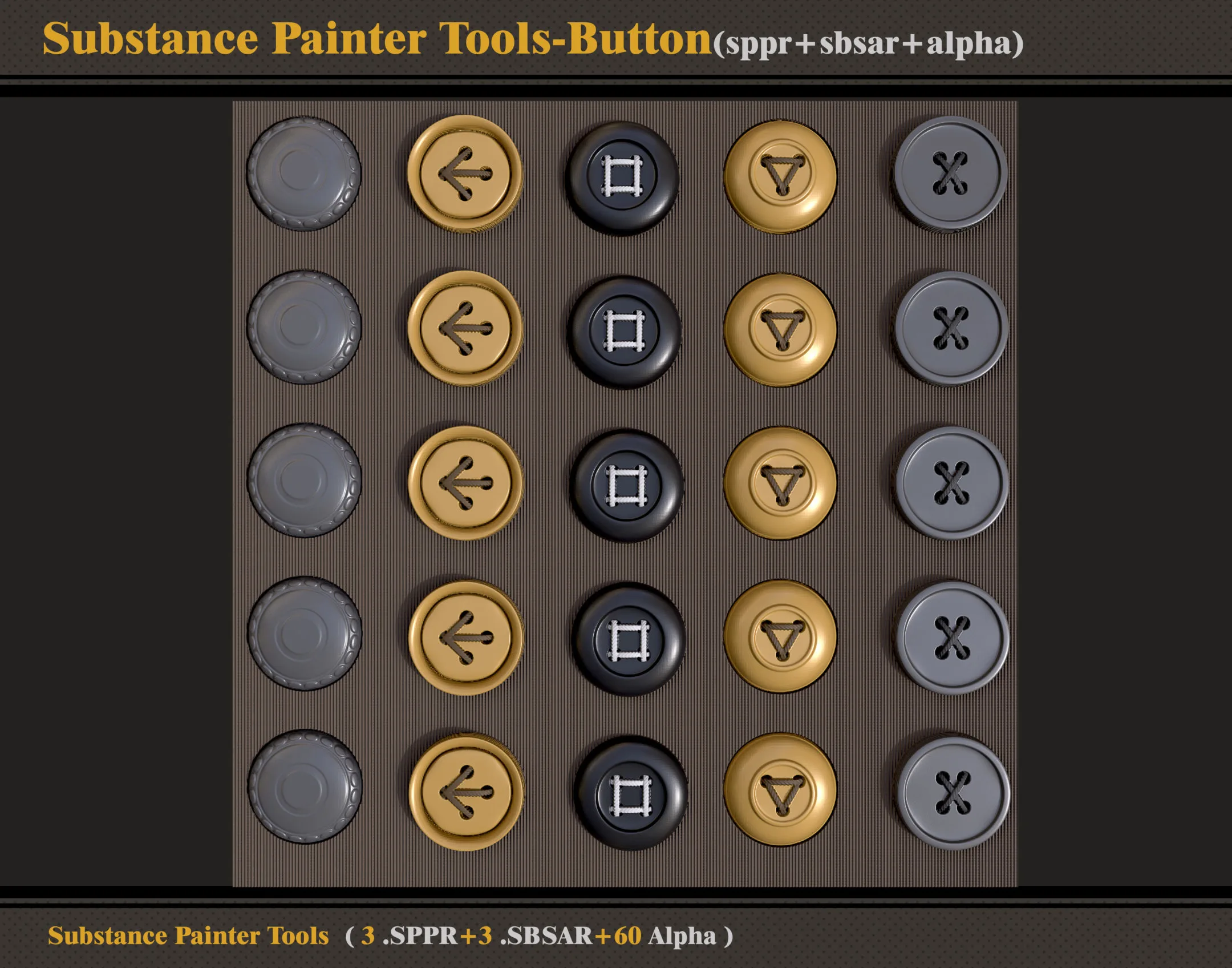 Substance Painter Tools-Button (SBSAR-SPPR-Alpha)