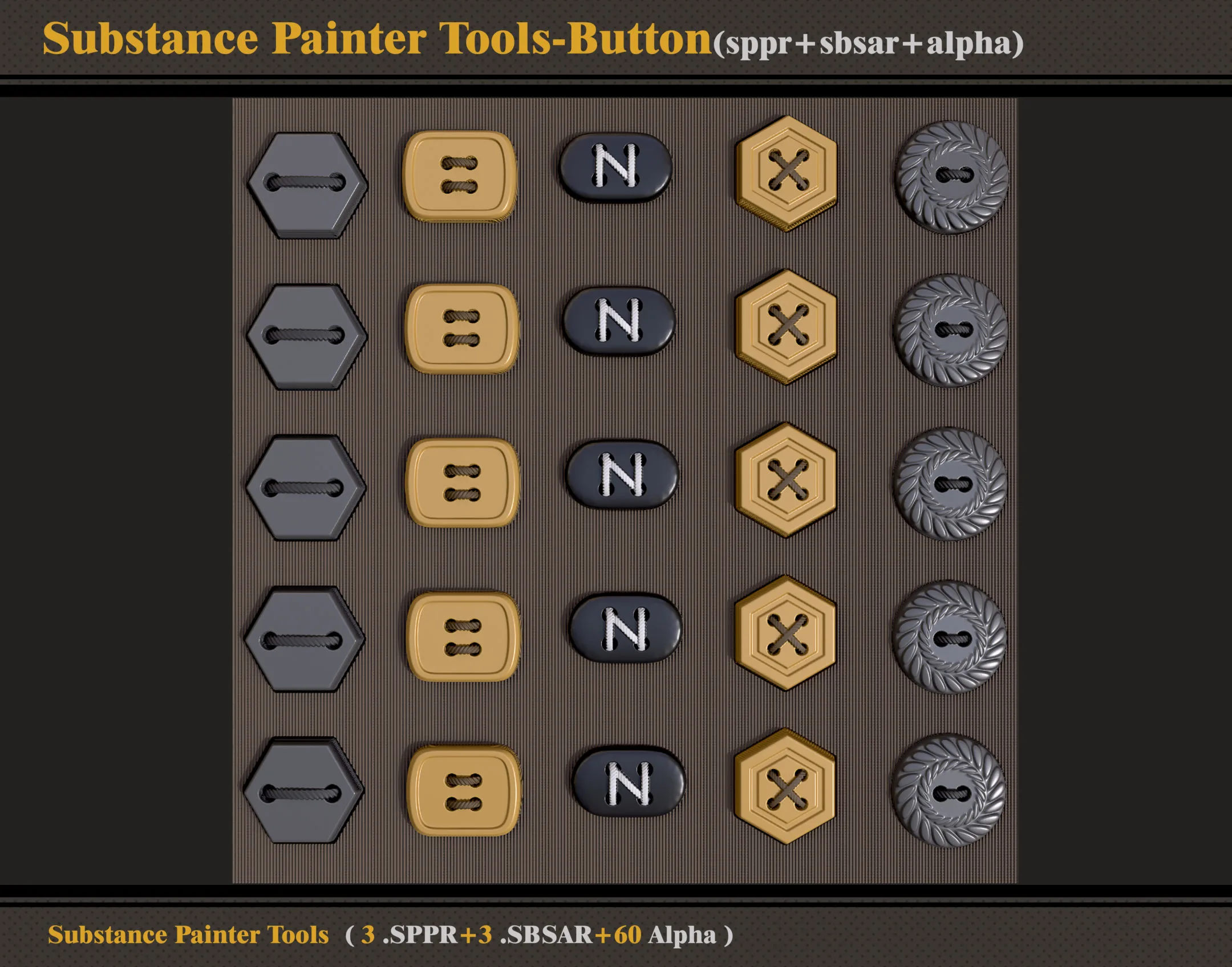 Substance Painter Tools-Button (SBSAR-SPPR-Alpha)